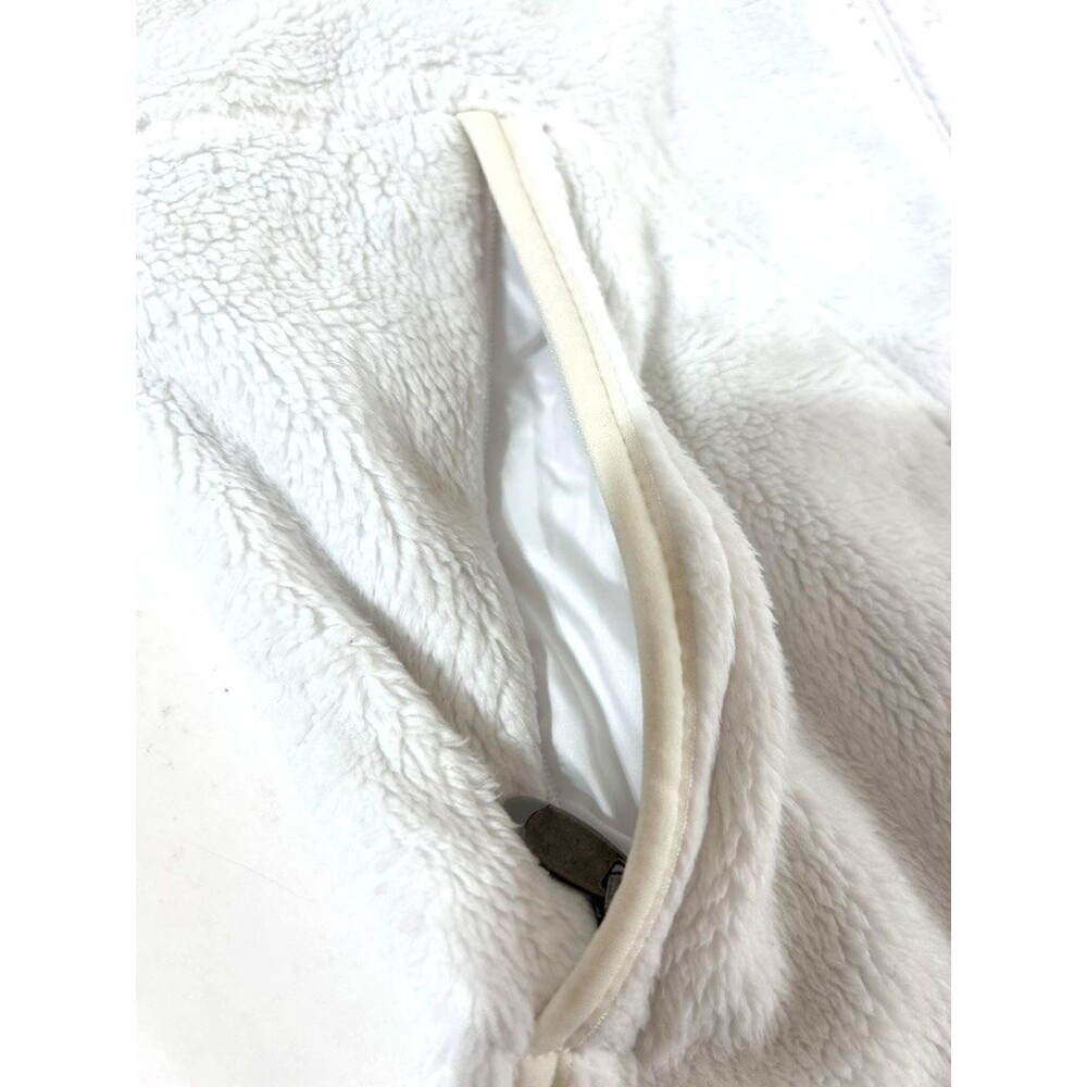 The North Face Women’s Osito Fleece full Zip Up Hoodie Sweatshirt Size L white - Picture 8 of 12